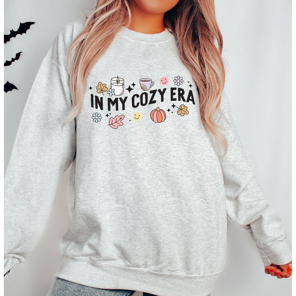 In My Cozy Era Crewneck Sweatshirt: Ash / L