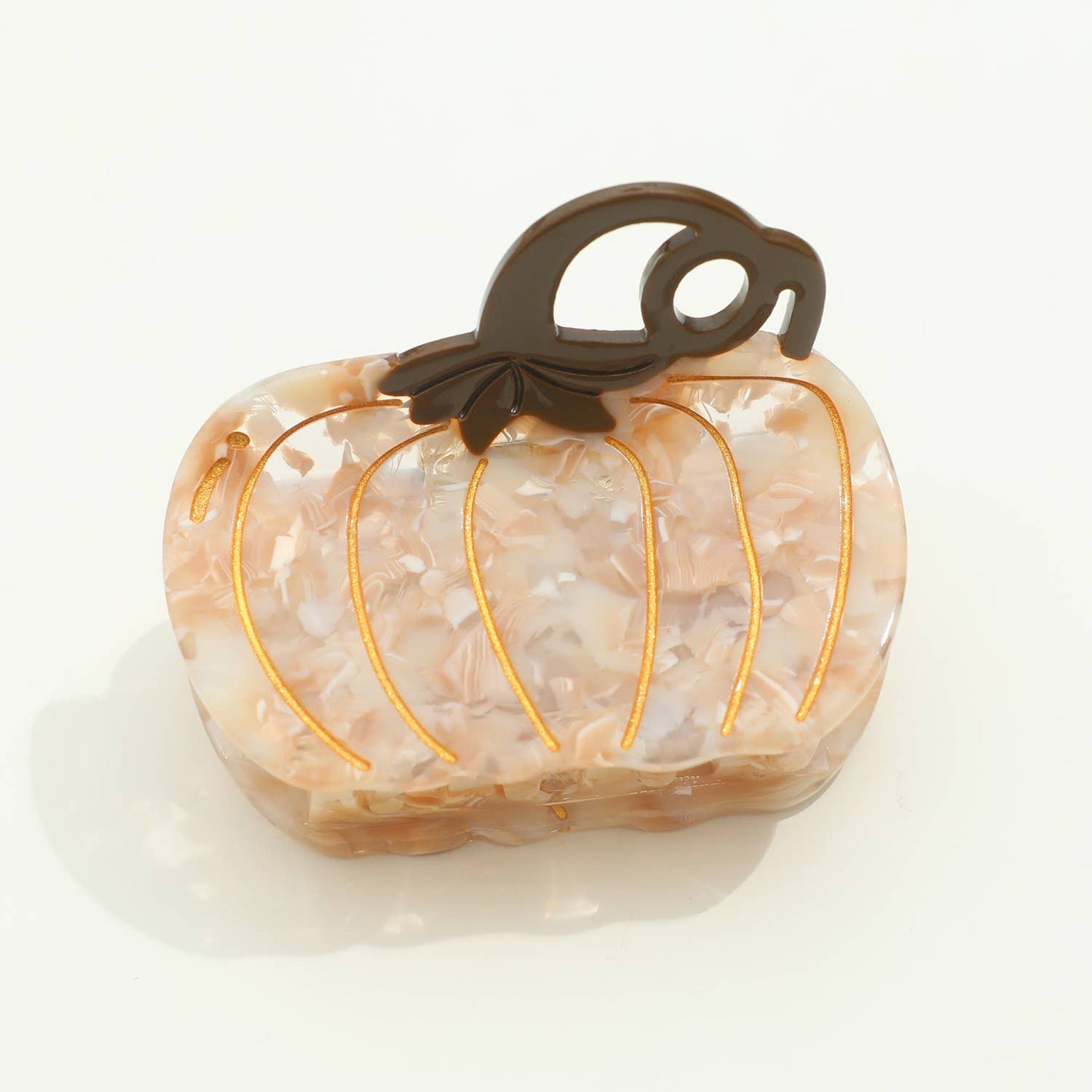Harvest Pumpkin Claw Clip - Large: Beige