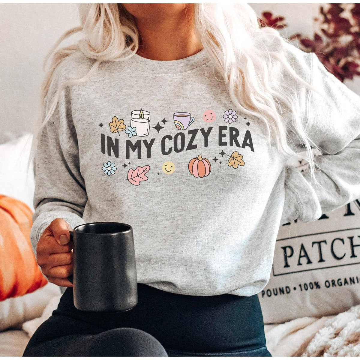 In My Cozy Era Crewneck Sweatshirt: Ash / L