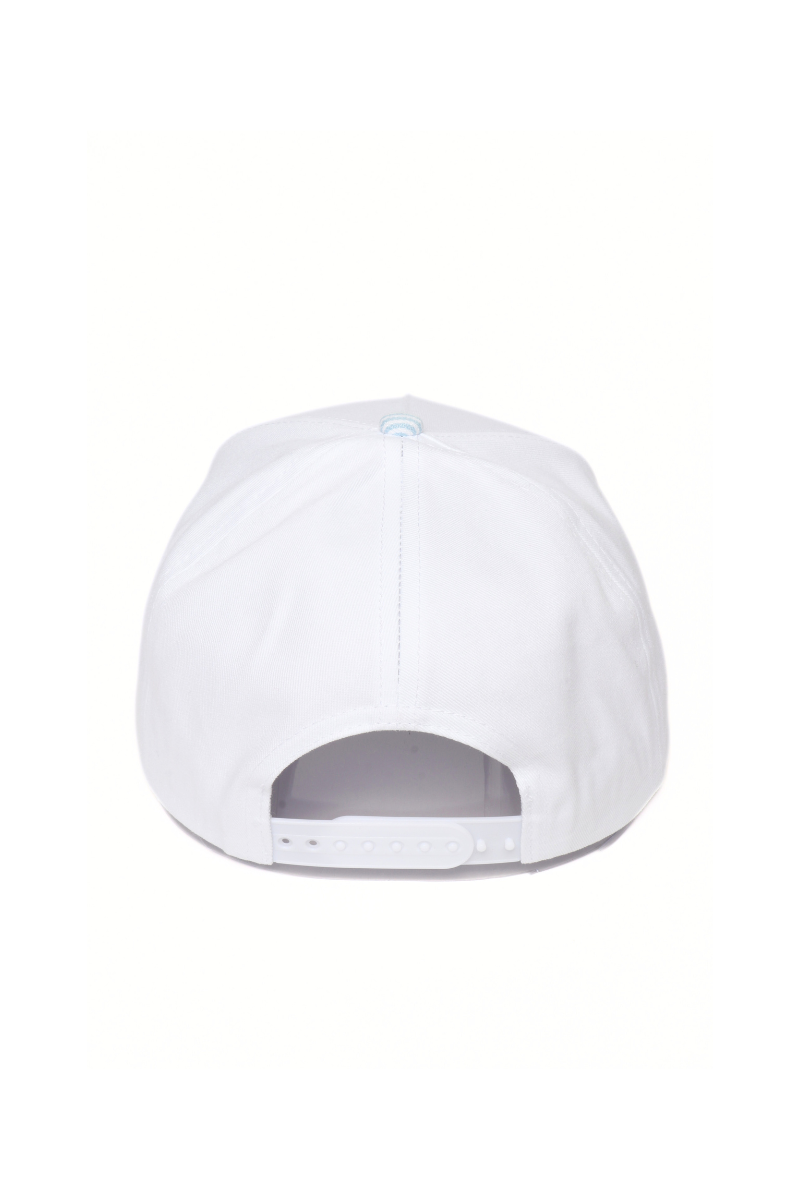 AMERICA EST. 1776 BOW Embroidered Stripe Print Two Tone Cap: Blue