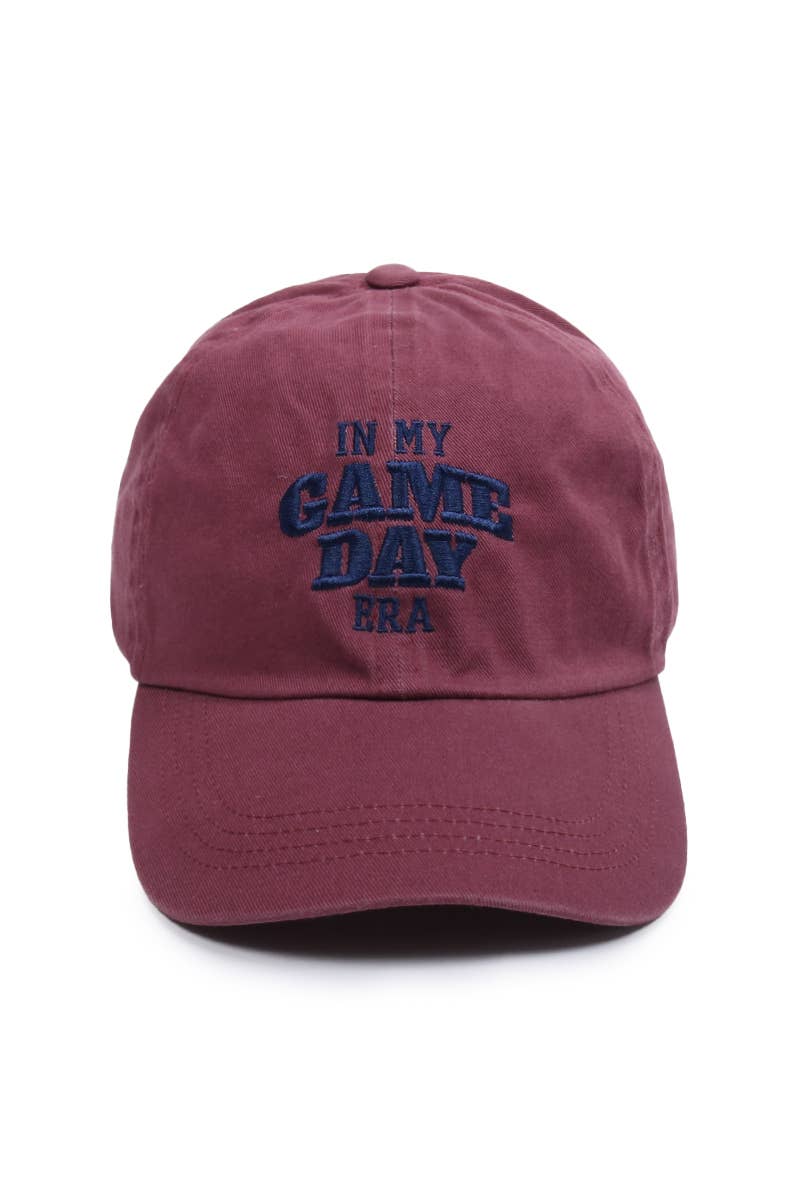 In My Gameday Era Embroidered Baseball Cap: Grey