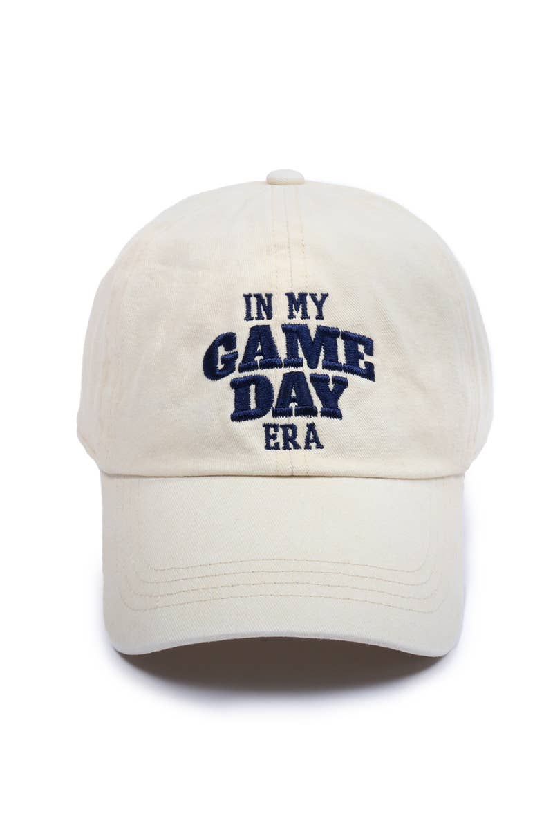 In My Gameday Era Embroidered Baseball Cap: Grey