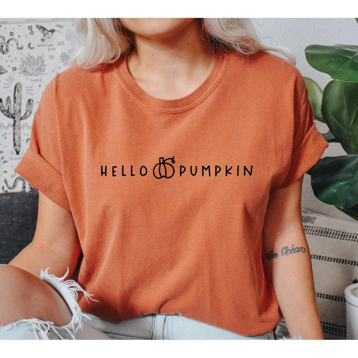 Hello Pumpkin Tee: Yam / L